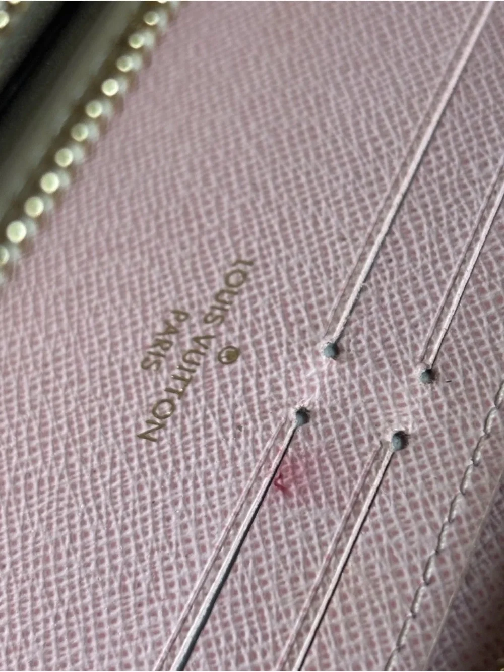 Louis Vuitton Damier Azur Zippy Zip Around Long Wallet White Pink Inner